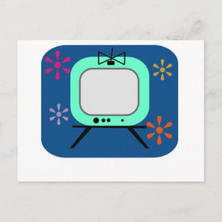 Retro television postcard