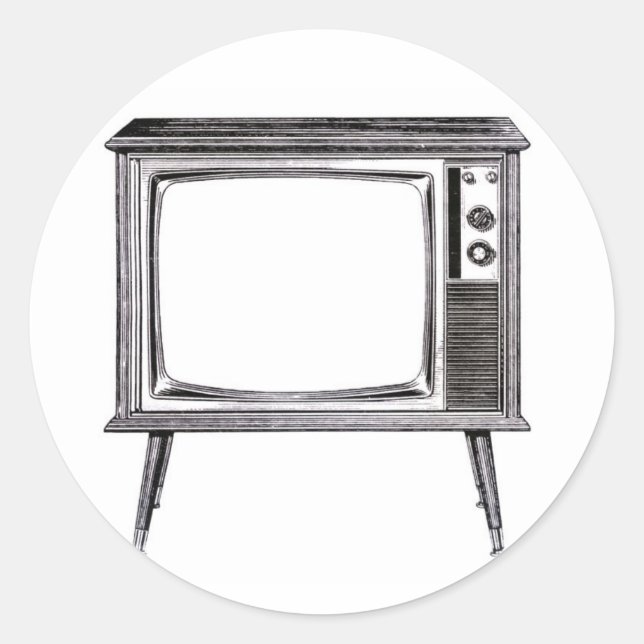 Retro Television Sticker (Front)