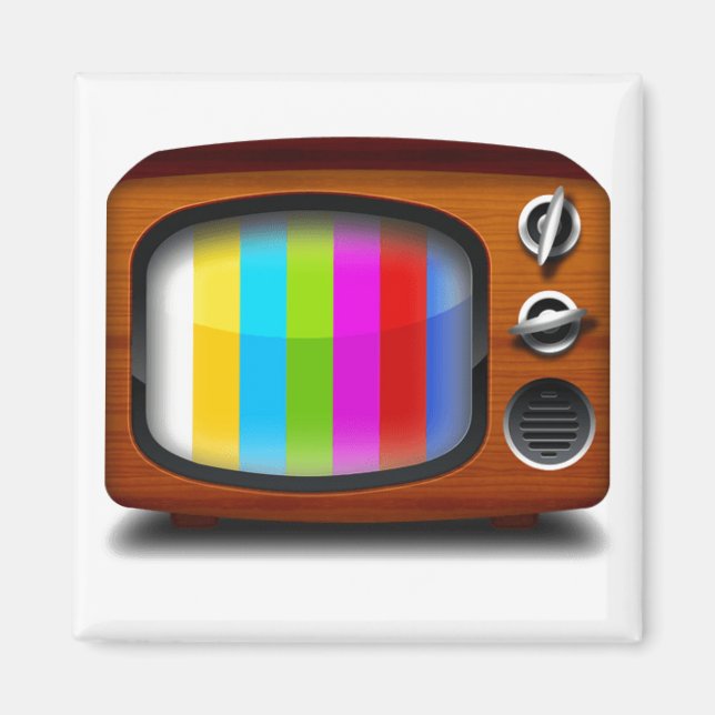 Retro television TV  test pattern Magnet (Front)