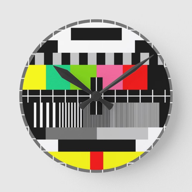 Retro television wall clock (Front)