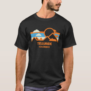 Retro Telluride Colorado Mountain Range Sunset T-Shirt