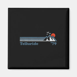Retro Telluride Ski Resort Colorado Snowboard Moun Magnet