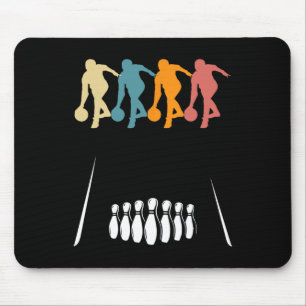 Retro Ten 10 Pin Bowling Team Costume Funny Bowler Mouse Pad