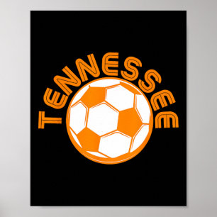 Retro Tennessee Tn Orange Vintage Soccer Poster