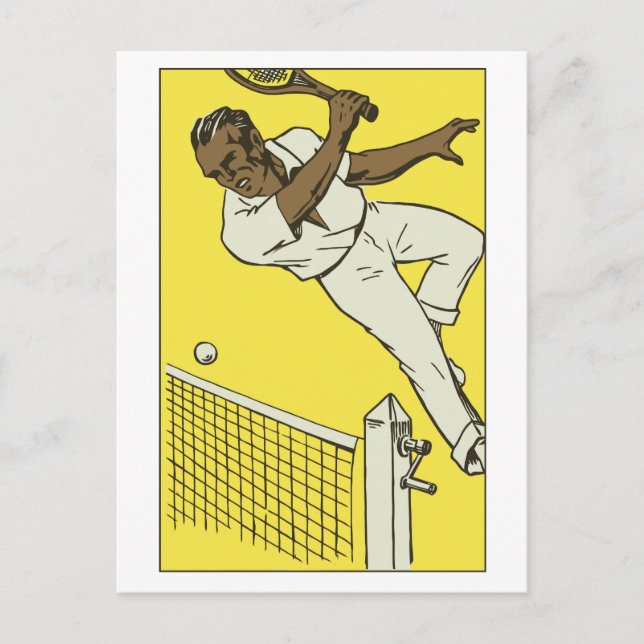 Retro tennis championship ad postcard (Front)