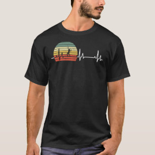 Retro Tennis Heartbeat Player Love Tennis T-Shirt