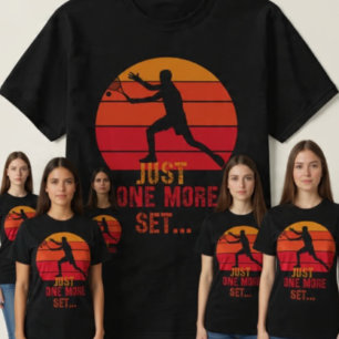 Retro Tennis Player Just One More Set Sweatshirt