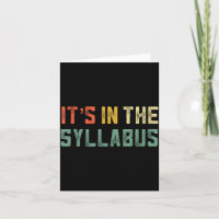 Retro Tenure Professor Its In The Syllabus College