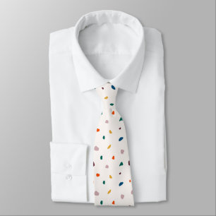 Retro Terazzo Green Orange Necktie