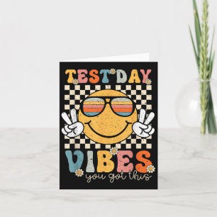 Retro Test Day Vibes You Got This Motivation Teach Card