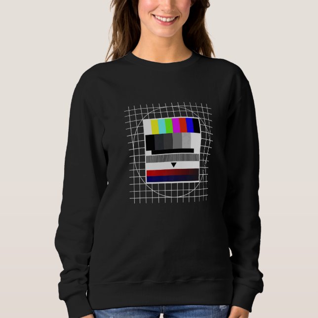 Retro test image and still image   sweatshirt (Front)