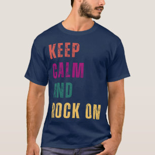 Retro tet based style Keep Calm And Rock On family T-Shirt