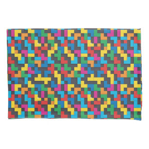 Retro Tetris Blocks Seamless Pattern Pillowcase