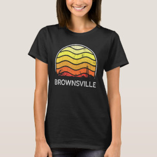 Retro Texas Brownsville Visitors Skyline Vintage U T-Shirt