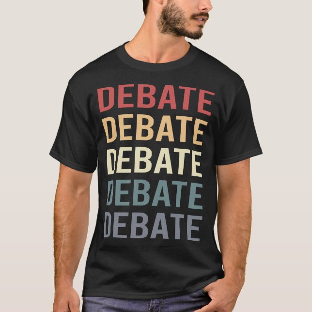 Retro Text Debate T-Shirt (Front)
