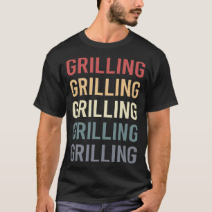 Retro Text Grilling T-Shirt