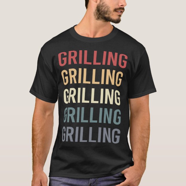 Retro Text Grilling T-Shirt (Front)