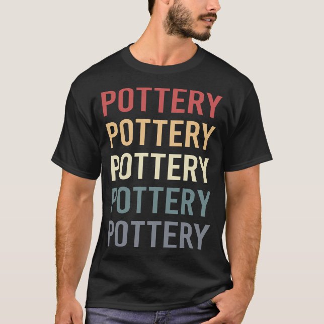 Retro Text Pottery Potter T-Shirt (Front)