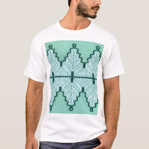 Retro textile yarn couching, graphic pulse. T-Shirt