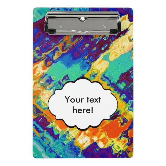 Retro texture abstract design mini clipboard (Front)