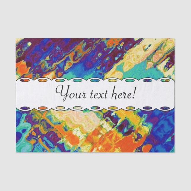 Retro texture abstract design tissue paper (Front)