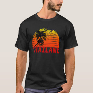 Retro Thailand Thai Beach Sunset for Thailand T-Shirt