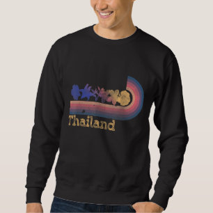 Retro Thailand Tropical Flowers 80's Style Surfing Sweatshirt