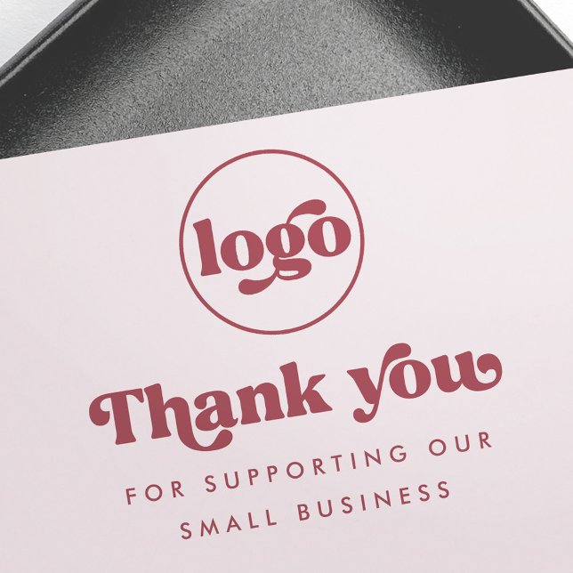 Retro thank for you supporting our business logo rubber stamp (Retro thank for you supporting our business logo rubber stamp)