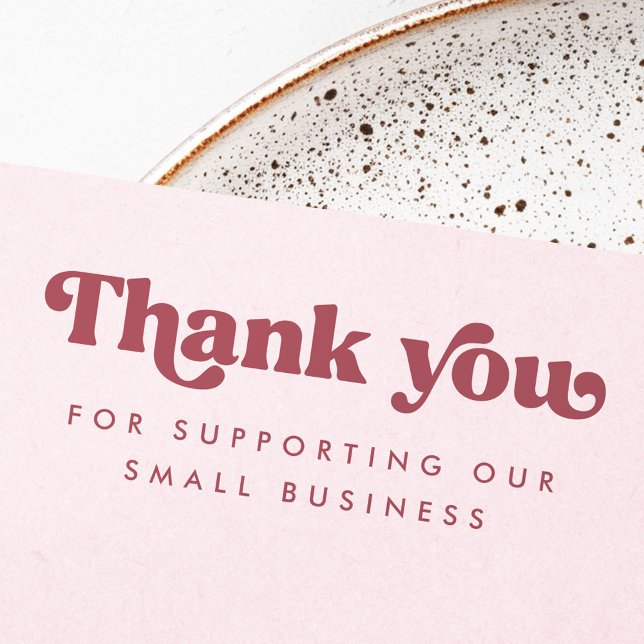 Retro thank for you supporting our business rubber stamp (Retro thank for you supporting our business rubber stamp)