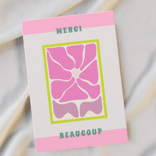 Retro Thank You Card Lilac Flower Thank You Card