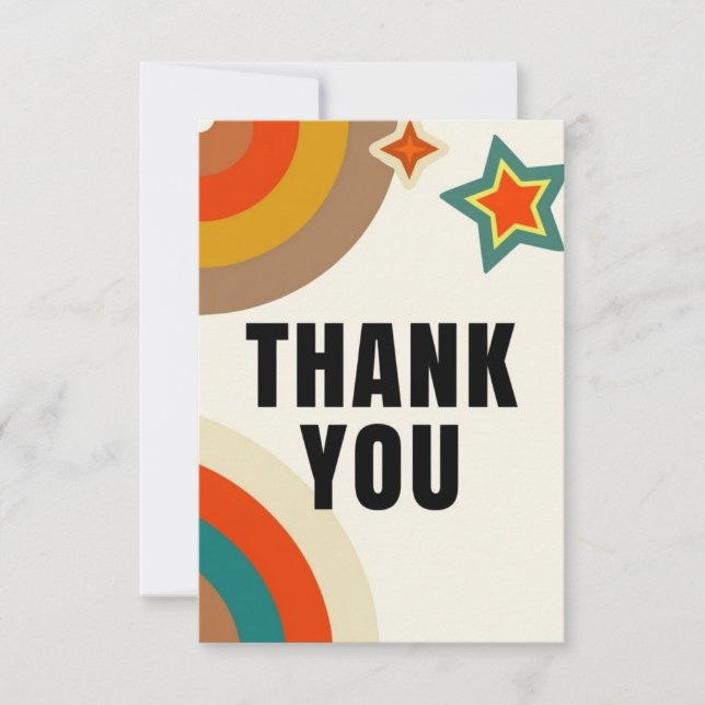 Retro Thank You Card with Bold Typography  (Front)
