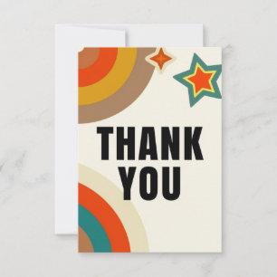 Retro Thank You Card with Bold Typography 
