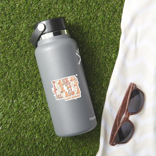 Retro Thankful For Tiny Miracles Thanksgiving Labo (HydroFlask Insitu)