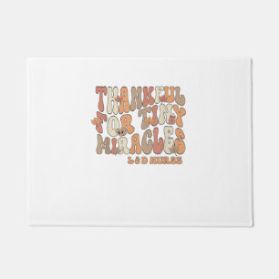 Retro Thankful For Tiny Miracles Thanksgiving Labo Doormat