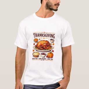 Retro Thanksgiving Diner – Classic American Harves T-Shirt