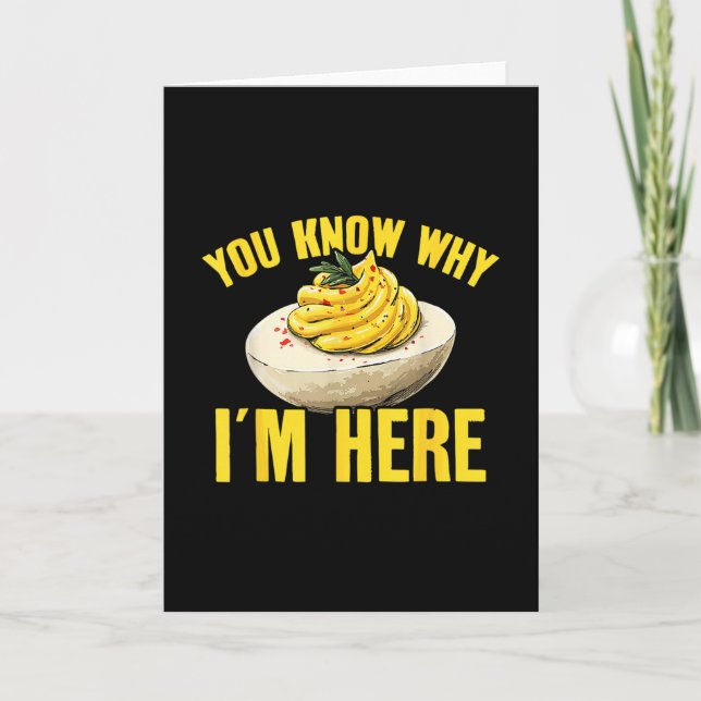 Retro Thanksgiving Dinner You Know Why I'm Here De Card (Front)