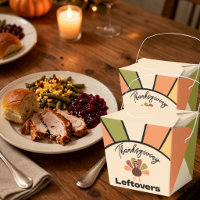 Retro Thanksgiving Leftovers Take Out Box
