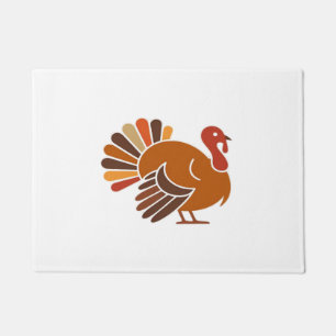 Retro Thanksgiving Turkey – Fall Harvest Design Cl Doormat