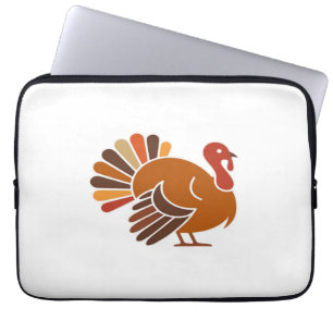 Retro Thanksgiving Turkey – Fall Harvest Design Cl Laptop Sleeve