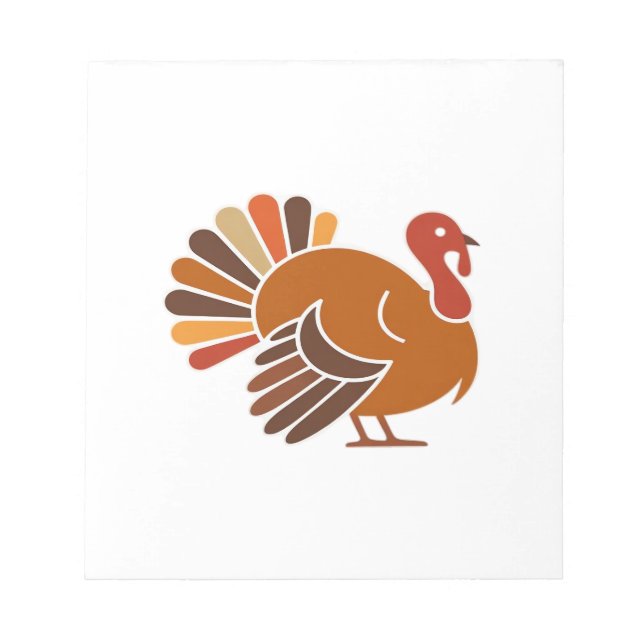 Retro Thanksgiving Turkey � Fall Harvest Design Cl Notepad (Front)