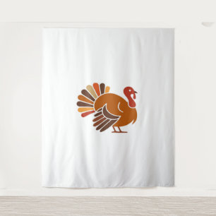 Retro Thanksgiving Turkey – Fall Harvest Design Cl Tapestry
