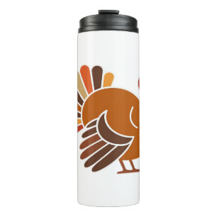 Retro Thanksgiving Turkey � Fall Harvest Design Cl Thermal Tumbler