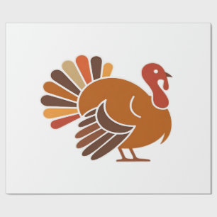 Retro Thanksgiving Turkey � Fall Harvest Design Cl Wrapping Paper
