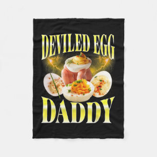 Retro Thanksgiving You Know Why I'm Here Deviled E Fleece Blanket