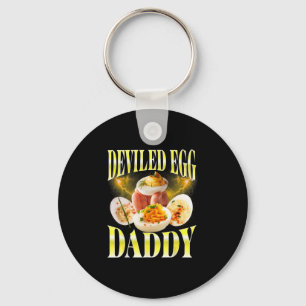 Retro Thanksgiving You Know Why I'm Here Deviled E Key Ring