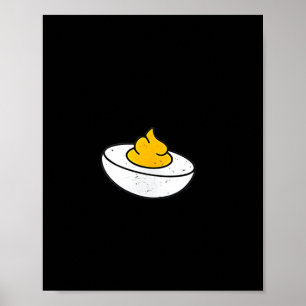 Retro Thanksgiving You Know Why I'm Here Deviled E Poster