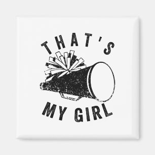 Retro That's My Girl Cheer Mum Cheer Leading Girl Magnet