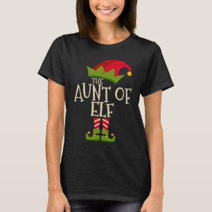Retro The Aunt of Elf Costume Family Group Christ T-Shirt