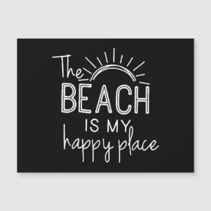 Retro The Beach is My Happy Place Funny Summer Bea