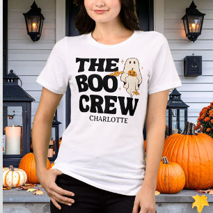 Retro The Boo Crew Spooky Halloween Tri-Blend Shirt